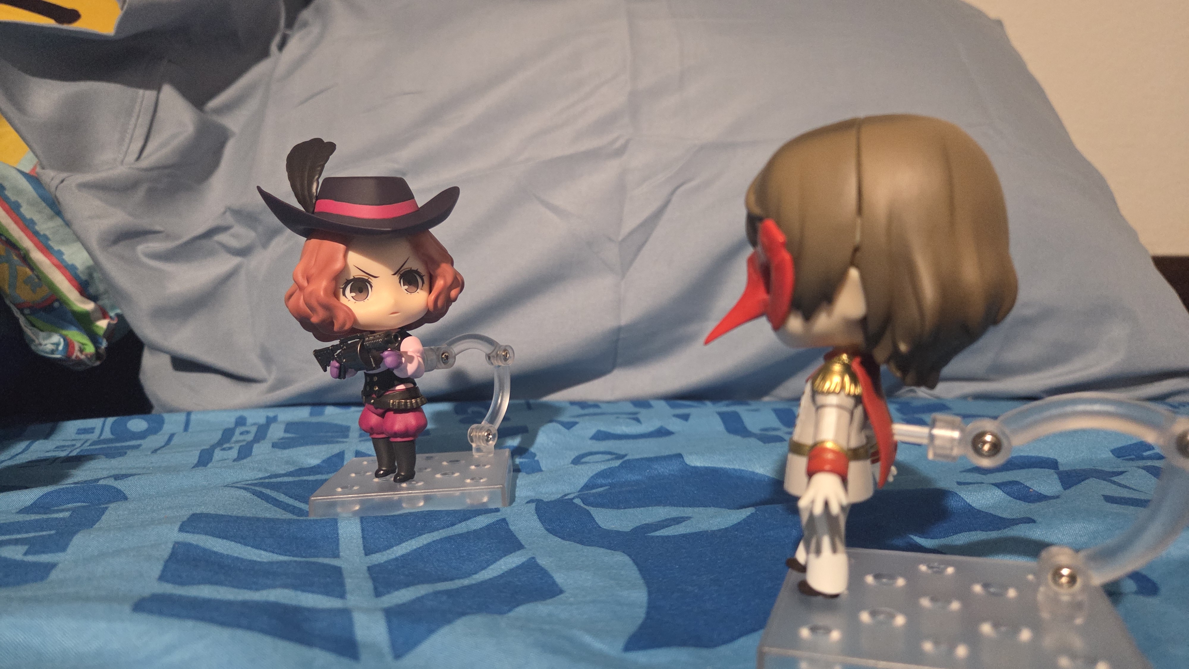 haru about to rightfully shoot akechi